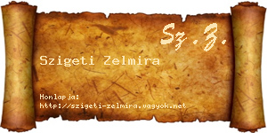 Szigeti Zelmira névjegykártya